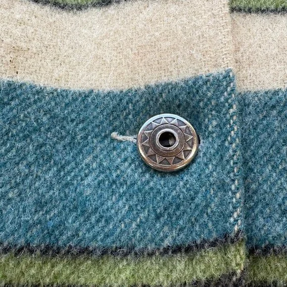 Vintage Woolrich Southwestern Stripe Women's Coat Medium Lined Wool Mohair - Picture 2 of 9
